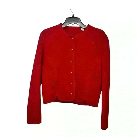 Northern Isle Vintage 100% wool Red Boiled Wool Jacket Size 11/12 - Picture 1 of 5